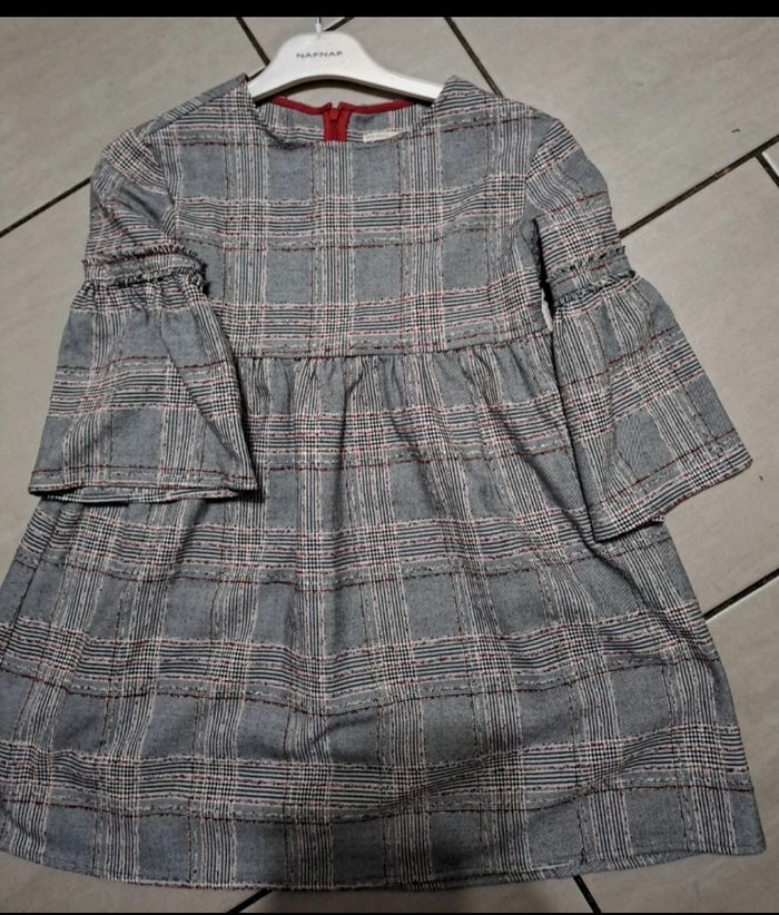 Robe à carreaux manches évasées - photo numéro 2