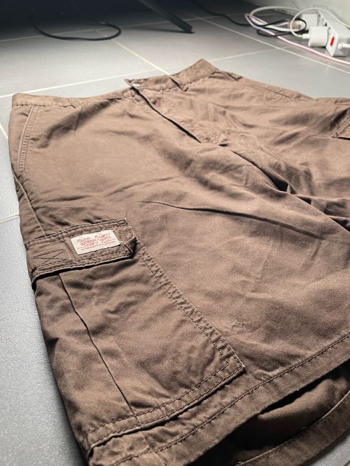 Short/ Bermuda y2k en 100% coton marron coupe oversize  - Taille 40 - photo numéro 4