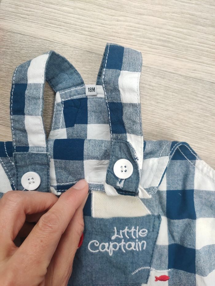 Ensemble été bébé garçon 18 mois salopette et polo - photo numéro 6