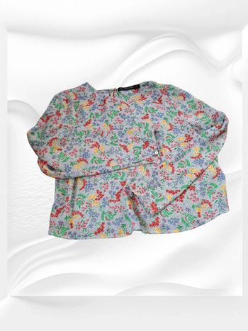 Chemise manche longue fleur