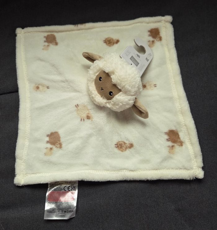 Doudou mouton carré plat blanc polaire- Moutons beige - Primark