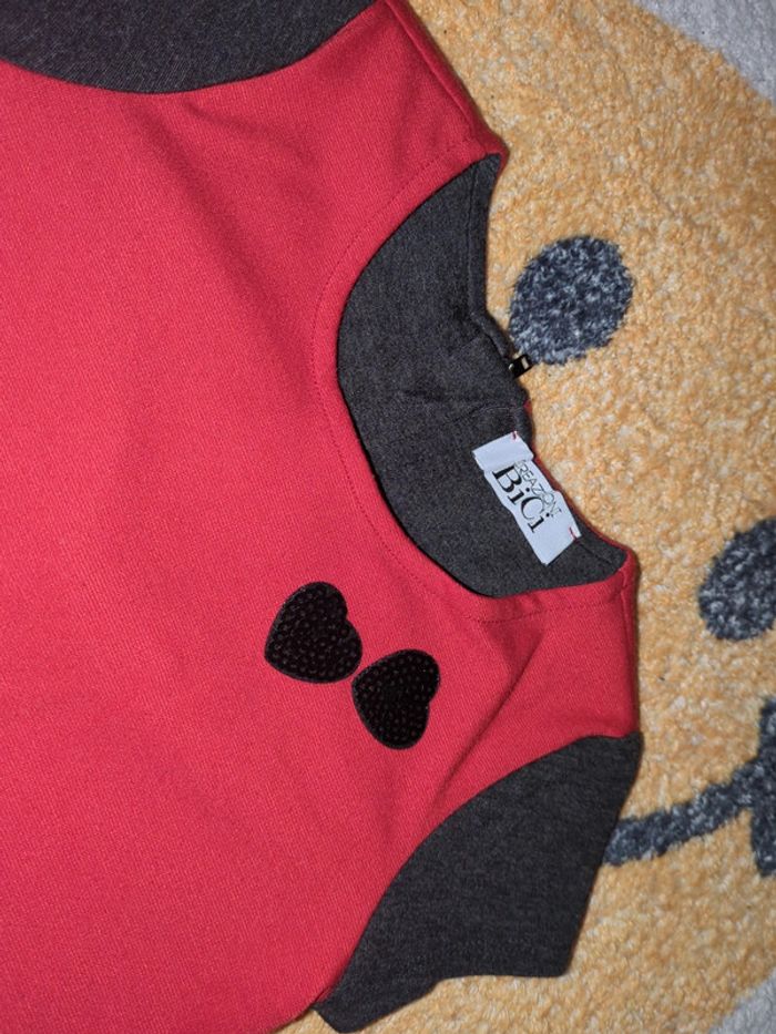 Robe rouge et noir droite classique made in italie 5 ans fille - photo numéro 2