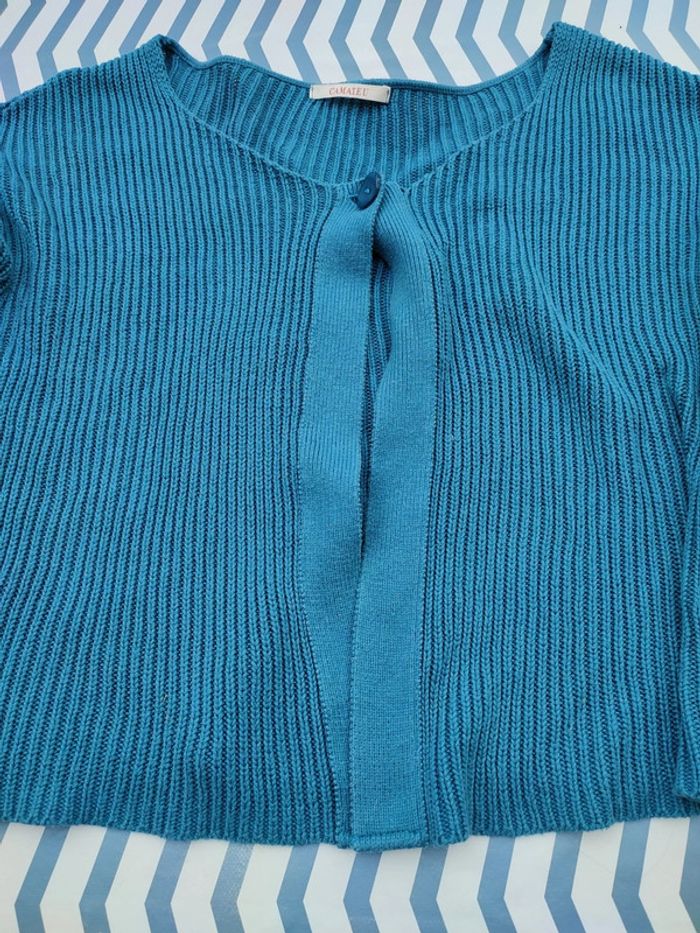 Gilet turquoise - photo numéro 2