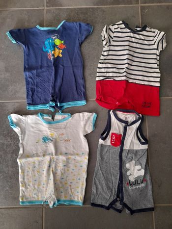 Lot 4 combishorts 12 mois