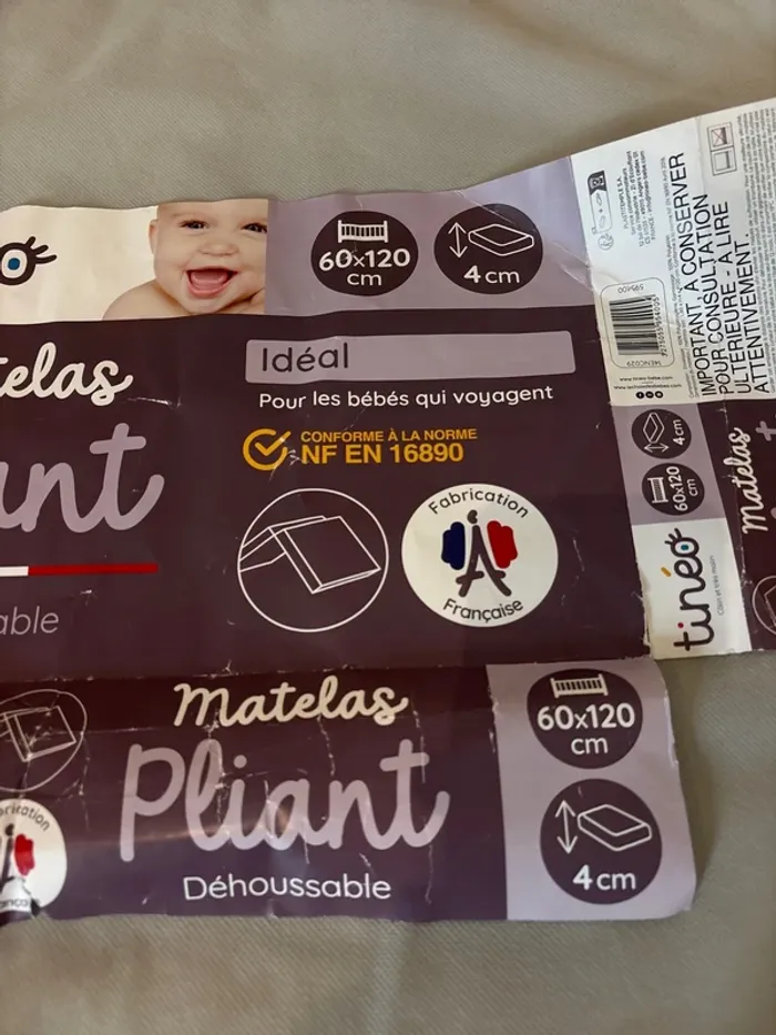 Tineo matelas pliant pour bébé 60x120cm - photo numéro 4