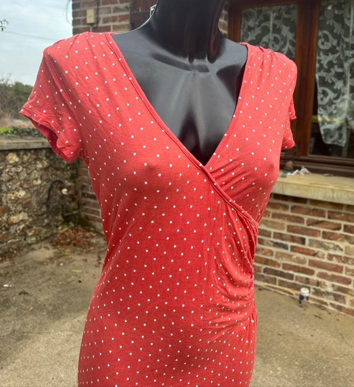 📌 Robe rouge à pois Bronzini – Taille 36 - photo numéro 2