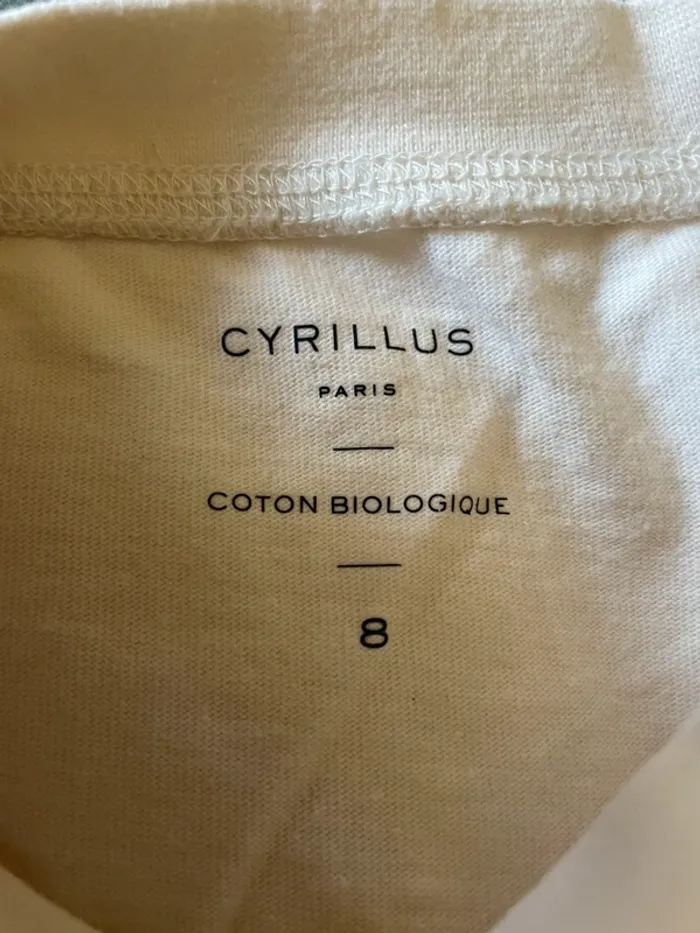 T-Shirt beige crème cyrillus - photo numéro 3