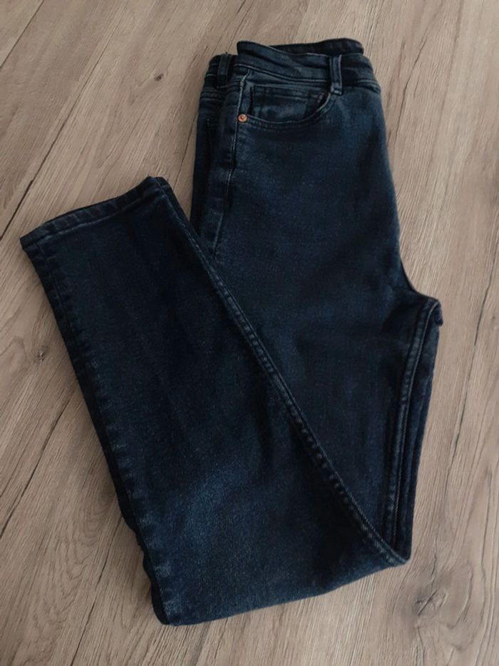 Jean foncé zara taille haute skinny t 36 - photo numéro 1