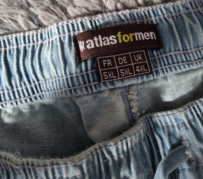 Pantacourt en jean élastique à la taille mixte 5xl - photo numéro 5