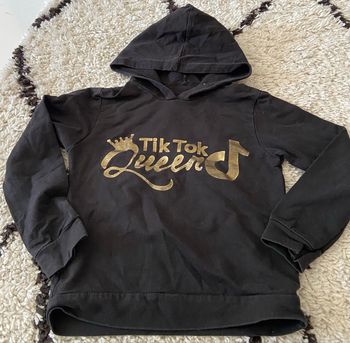 Sweat-shirt léger noir TikTok 8 ans 