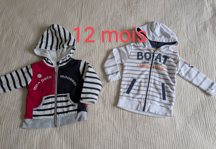 Lot 2 gilets marins 12 mois