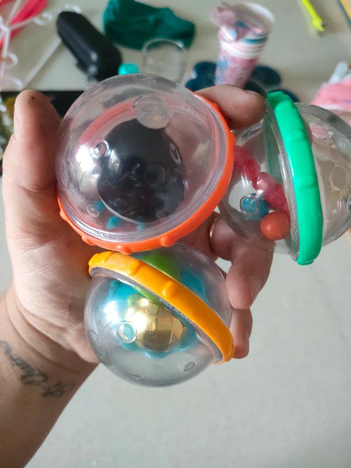 Lot 3 balles de bain qui flottent jouet de bain puériculture - photo numéro 3