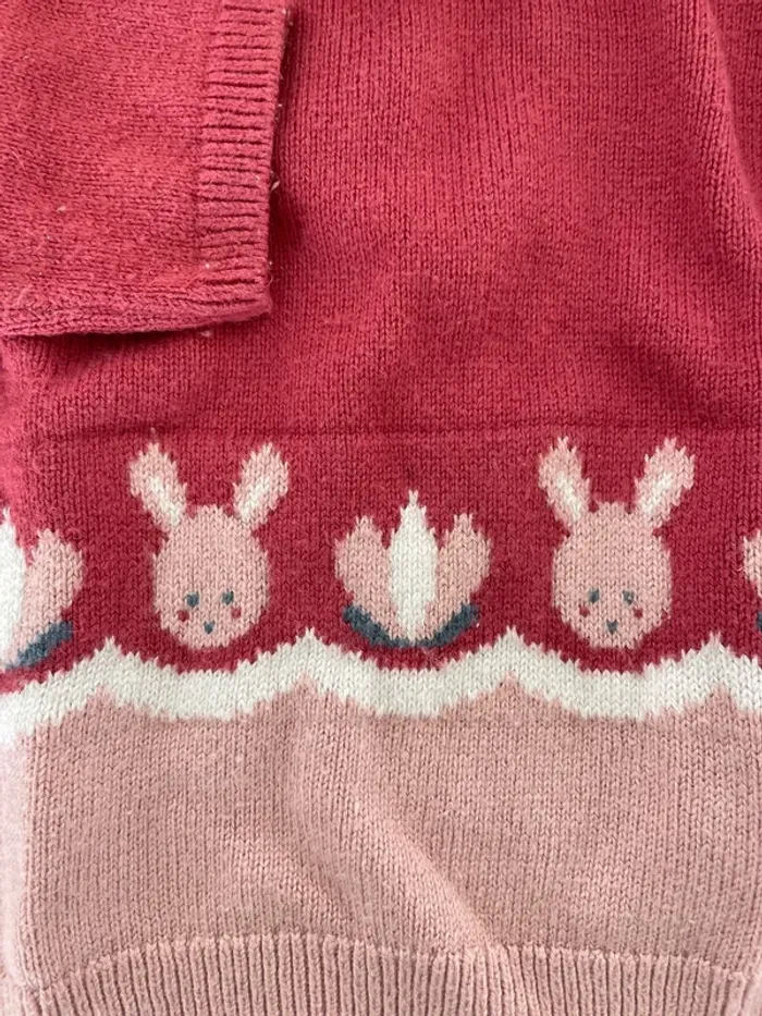Pull lapin à col volanté 9m-71cm - photo numéro 3