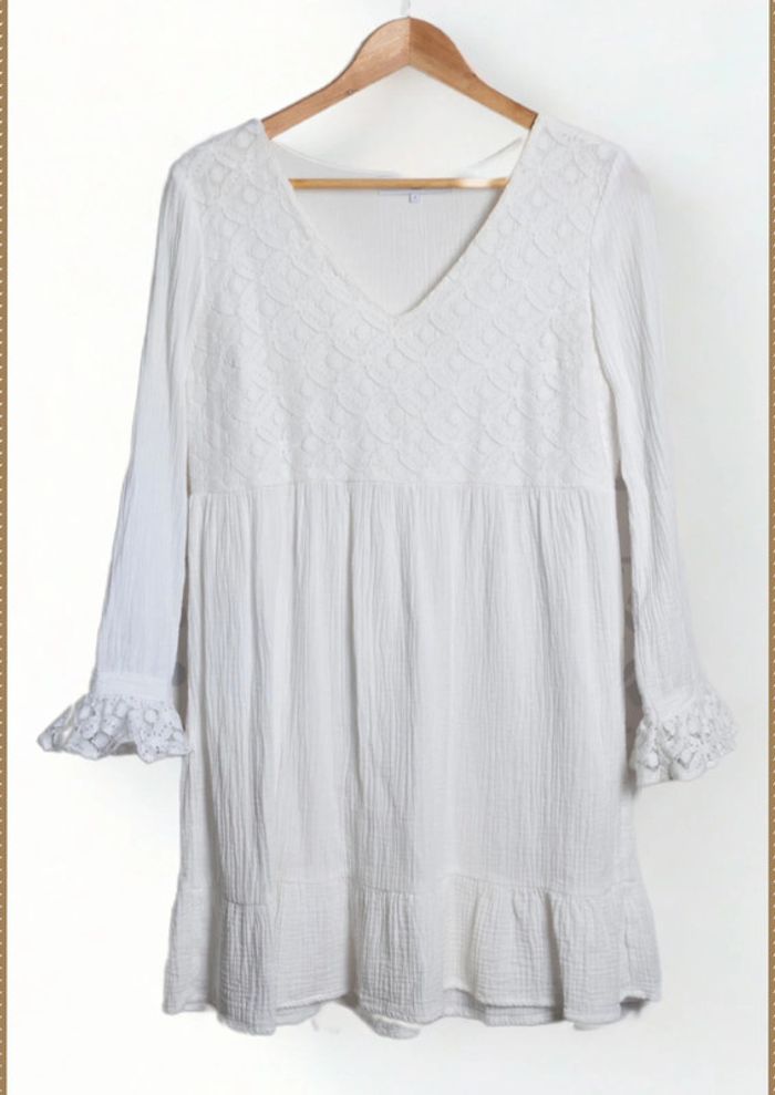 Robe blanche dentelle L’Atelier de Camille – Taille S - photo numéro 2