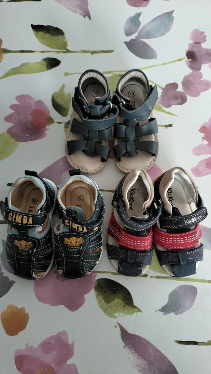 Lot de 3 paires de sandalettes garçon