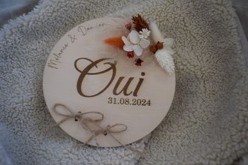 porte alliances mariage fleurs séchées