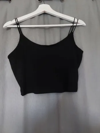 Top noir à double bretelle Shein – Taille L – excellent état