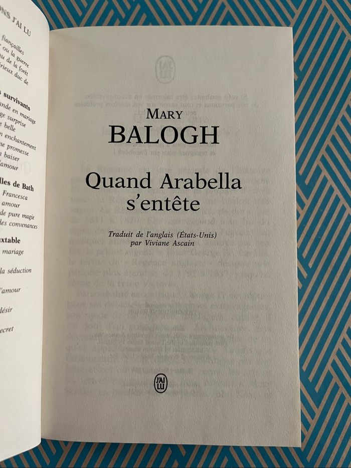 Quand Arabella s’entête de Mary Balogh - photo numéro 4