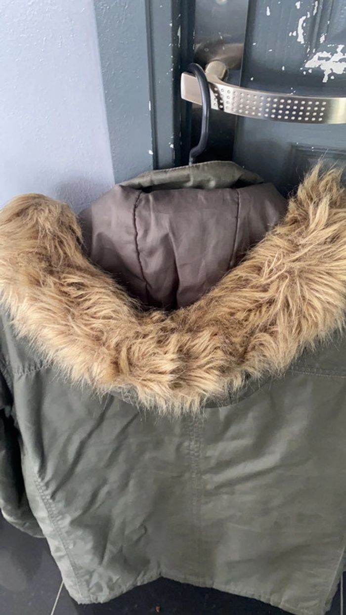 Parka kaki C&A capuche amovible M - photo numéro 3