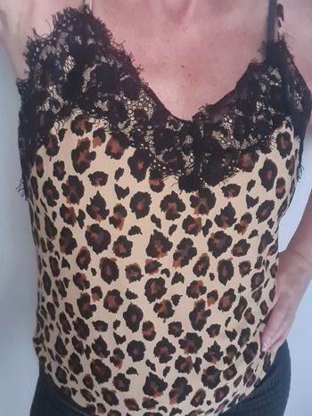 Caraco léopard  vintage dentelle