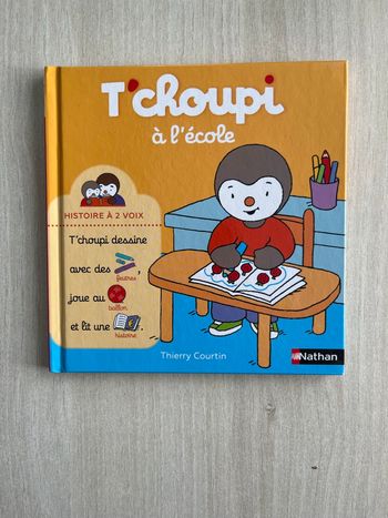 Livre tchoupi a l’école