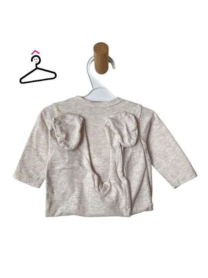 Pyjama coton beige chiné “tout me souris” - Manon et Valentin 3 mois (62cm) - photo numéro 4