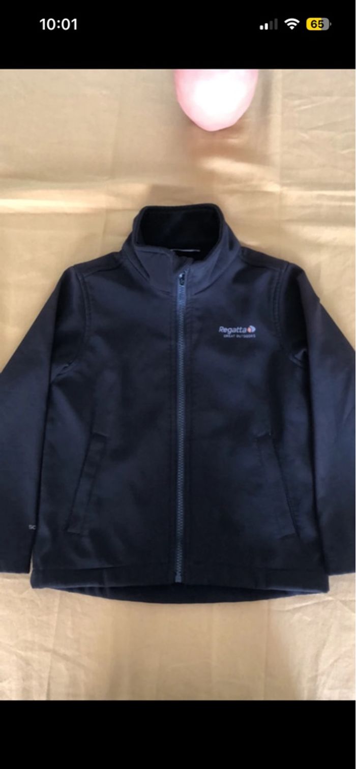Veste imperméable Regatta noir garçon coupe vent 5/6ans