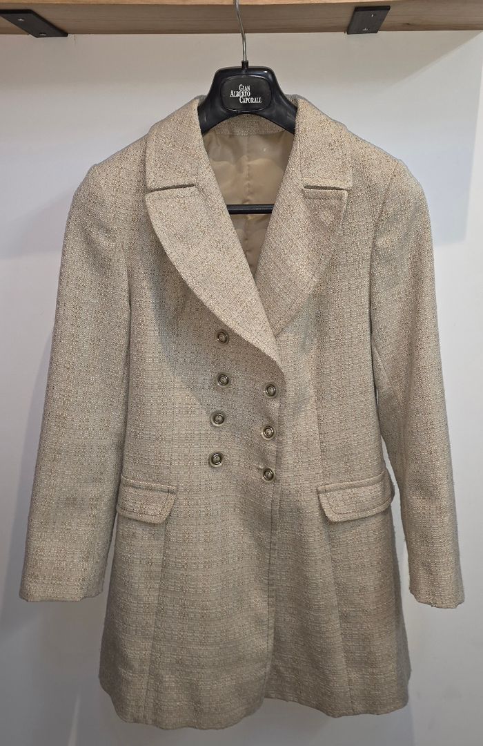 Blazer longe beige/crème claude havrey 40