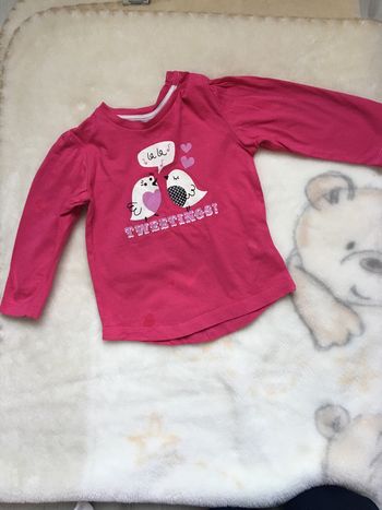 t shirt manches longues rose influx