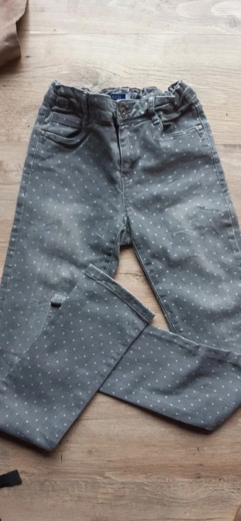 Pantalon gris à pois blancs 12 ans Okaidi