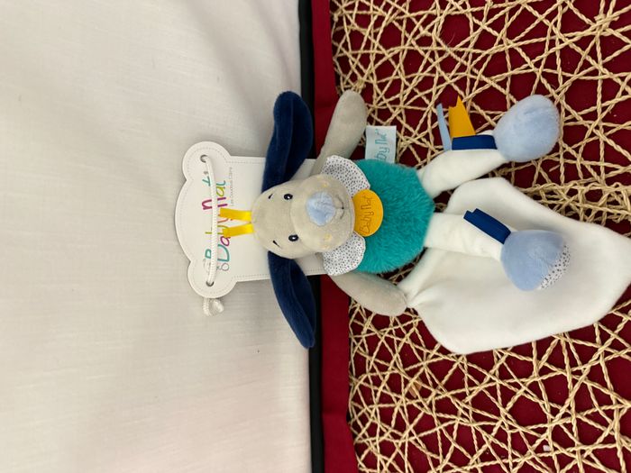 Doudou Chien Pépin mouchoir blanc BABY NAT - photo numéro 4