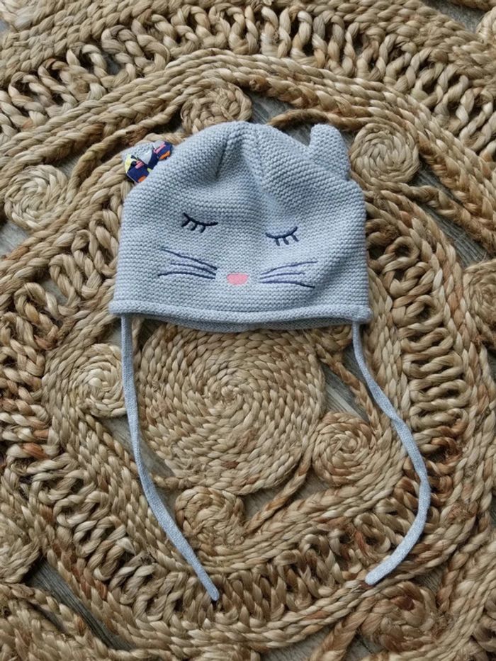 Bonnet motif chat te 48cm sergent major