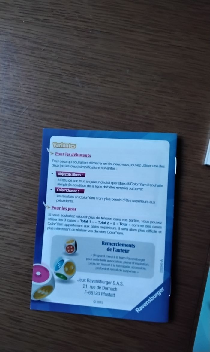 Color ’ Yam , jeux de société ,neuf ,dès 8 ans ,Ravensburger - photo numéro 4