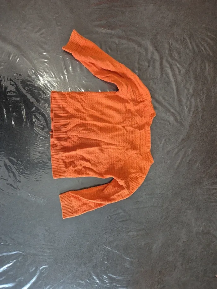 Gilet orange petite fille - photo numéro 3