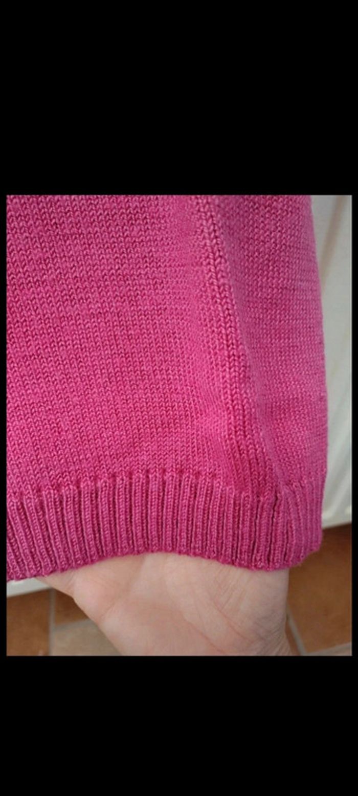 🩷Pull rose MC 6-8 ans Fait main - photo numéro 3