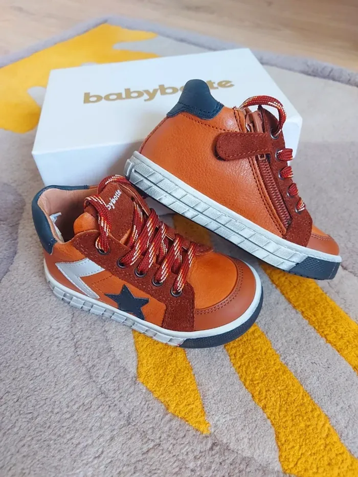 Bottines Babybotte Asissi Zip camel 22