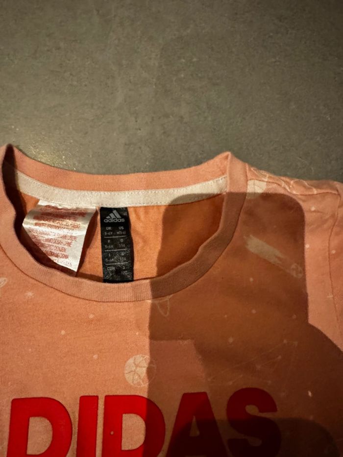 T shirt manches courtes - Adidas - Planète / Soleil / Fusée / Comète / Etoiles - Rose - 5/6 ans - photo numéro 2