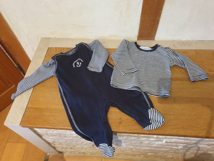 Ensemble petit cœur a la mer. 6 mois - photo numéro 2