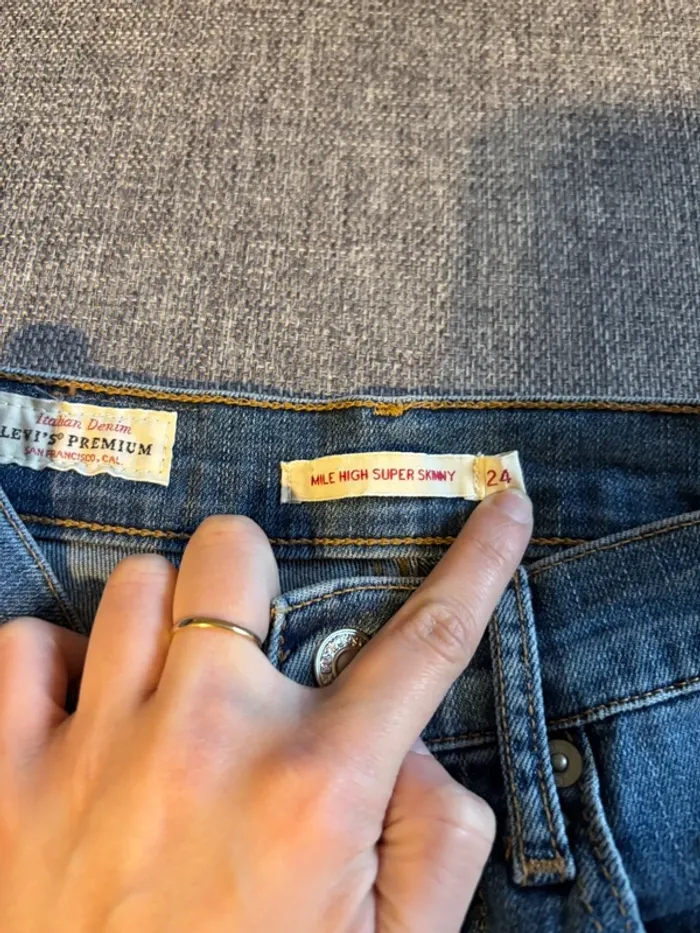 Jean bleu Levis mile High super skinny - photo numéro 6