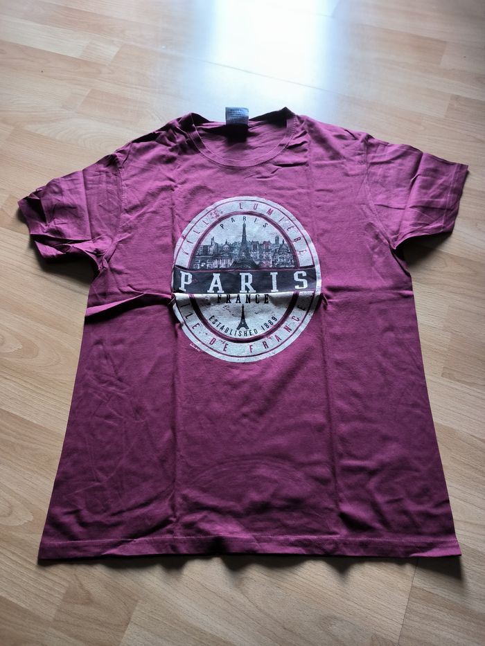 T-shirt Paris bordeau taille M