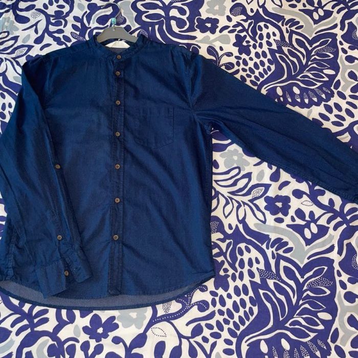 Chemise manche longue col Mao