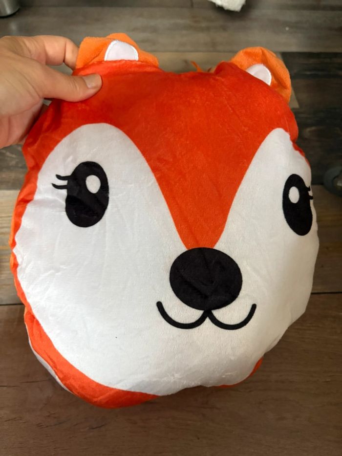Sac à dos 2en1 peluche enfants renard neuf - photo numéro 4
