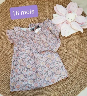 Robe été fleurie 18mois neuve
