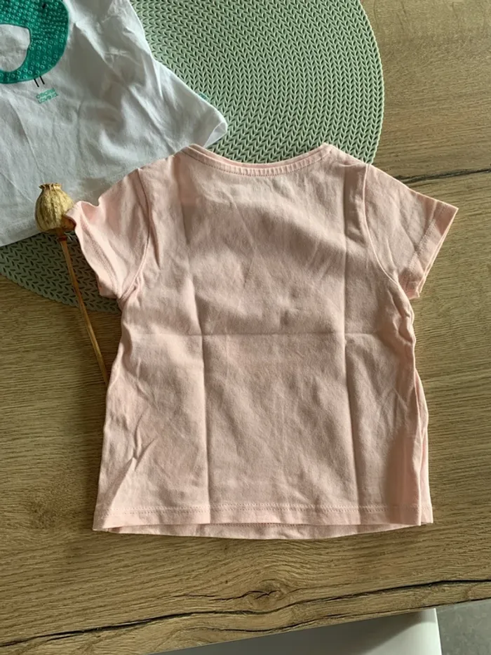 Lot de 2 t-shirt fille  9mois - obaibi - photo numéro 4