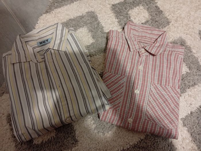 2chemises garçon manche longue