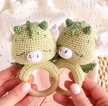 🐉 Hochet Dragon | Fait main