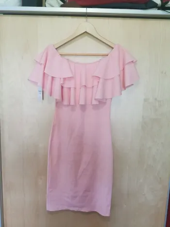 robe moulante rose clair