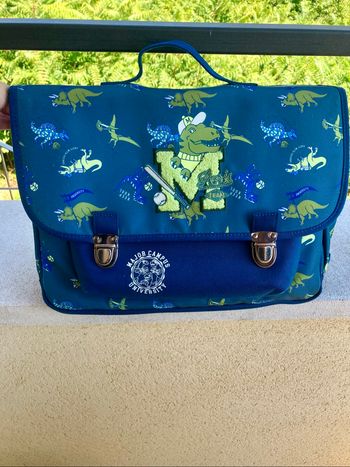 Cartable bleu dino sergent Major