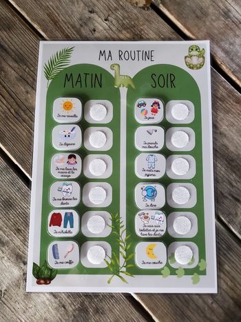 Tableau routine du matin et du soir