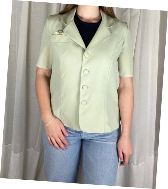 Veste blazer vert menthe femme taille 42 - photo numéro 2